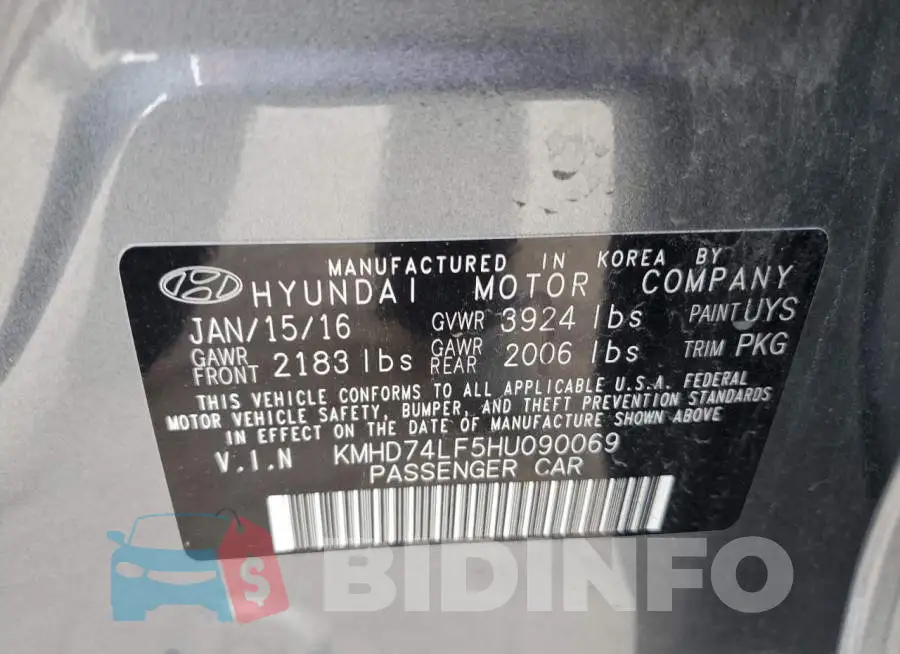 KMHD74LF5HU090069 Photo# 12