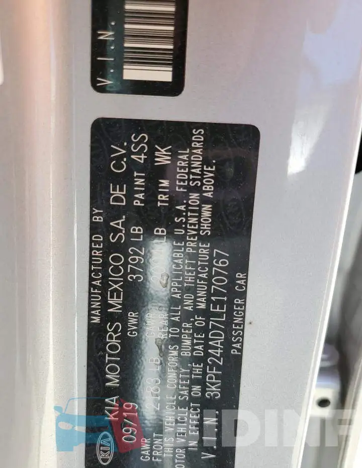 3KPF24AD7LE170767 Photo# 12