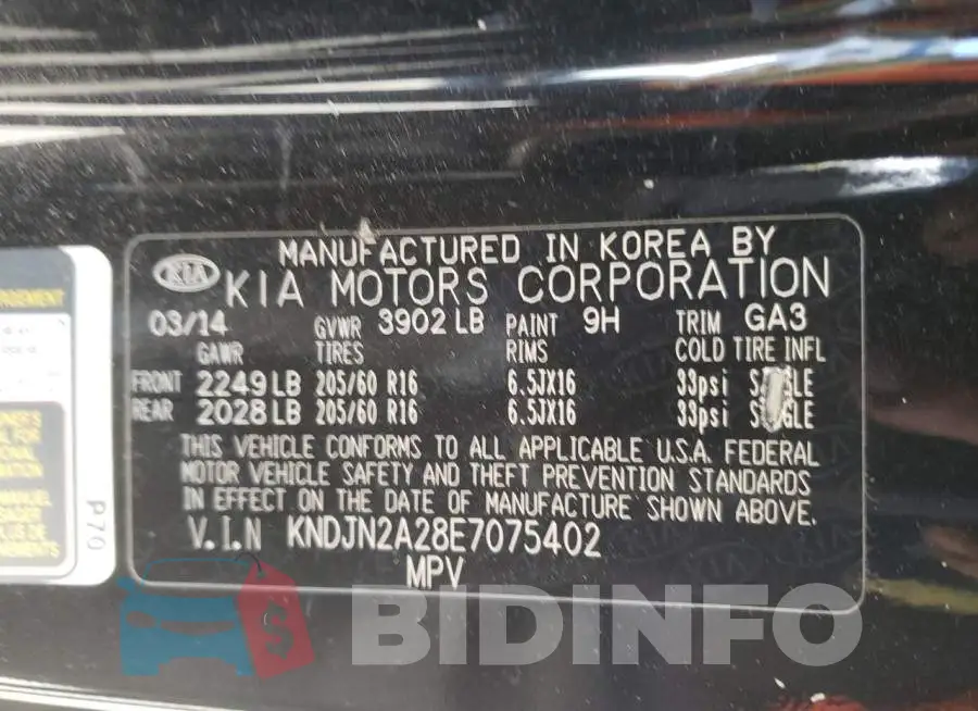 KNDJN2A28E7075402 Photo# 12