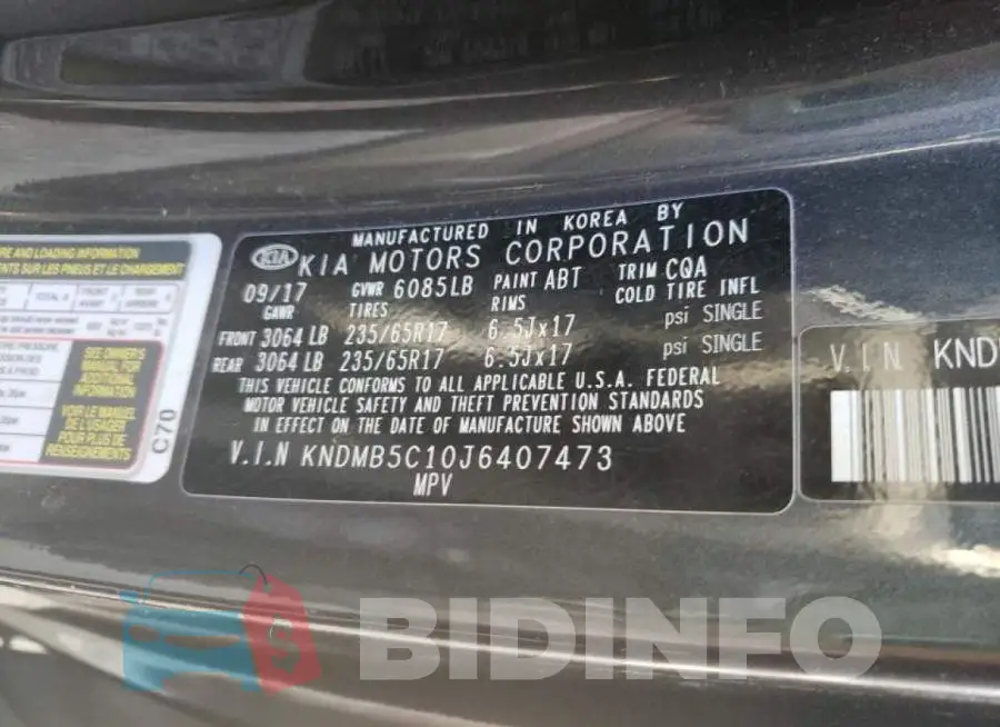 KNDMB5C10J6407473 Photo# 14