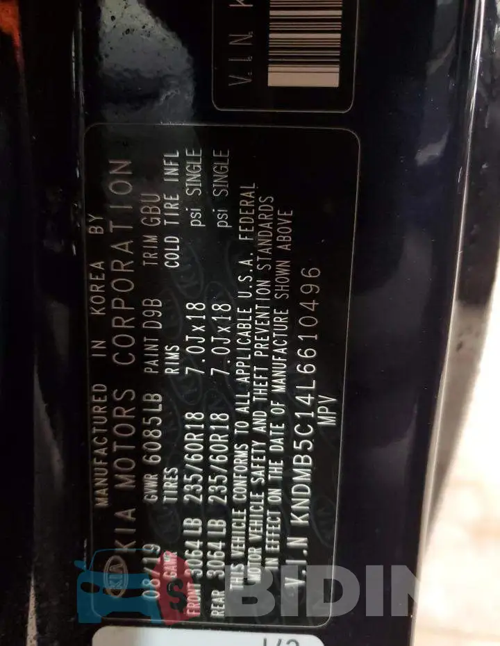 KNDMB5C14L6610496 Photo# 13