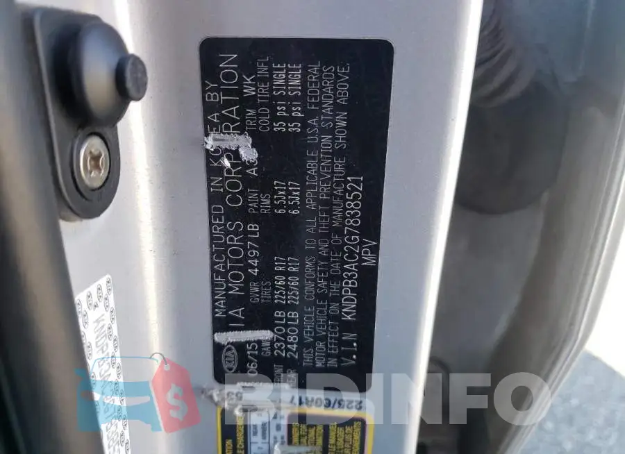 KNDPB3AC2G7838521 Photo# 13