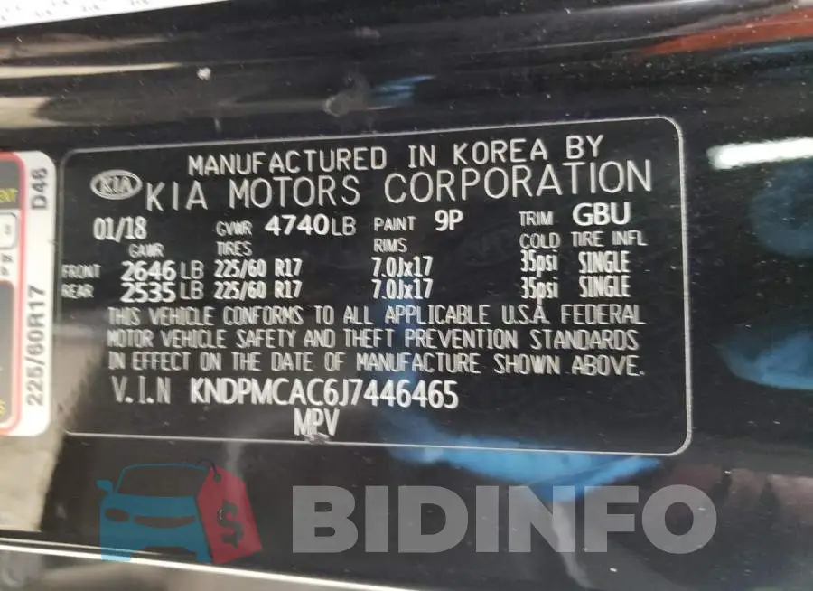KNDPMCAC6J7446465 Photo# 13