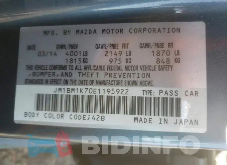 JM1BM1K70E1195922 Photo# 10
