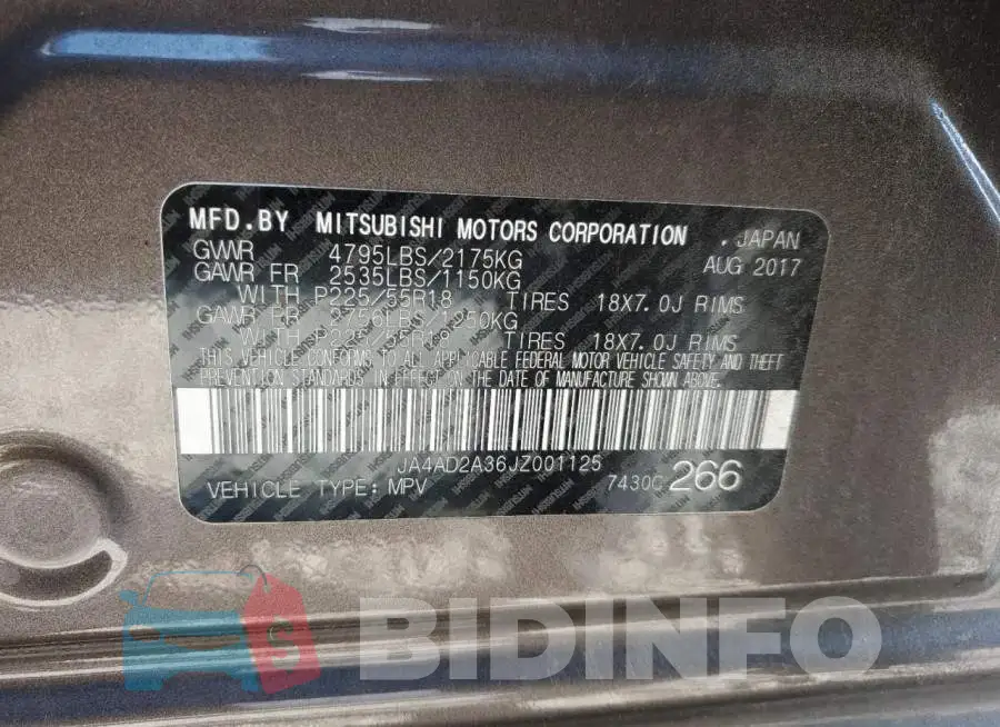 JA4AD2A36JZ001125 Photo# 13