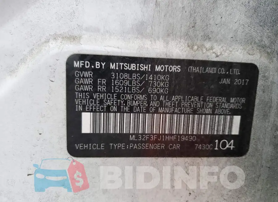 ML32F3FJ1HHF19490 Photo# 12