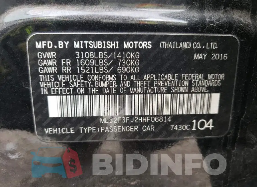 ML32F3FJ2HHF06814 Photo# 12