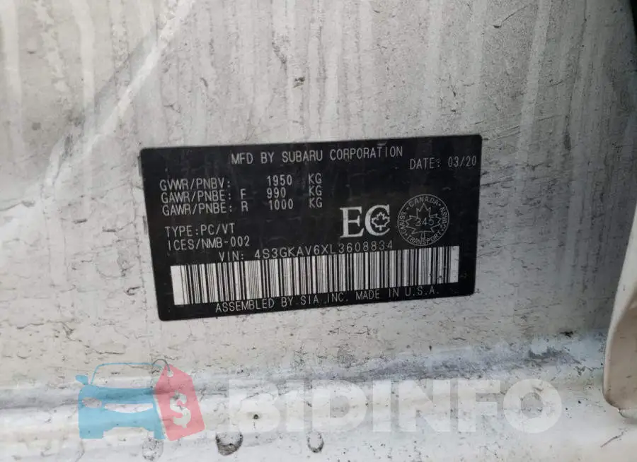 4S3GKAV6XL3608834 Photo# 10