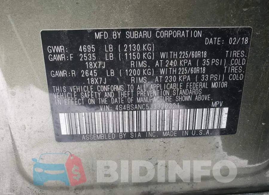 4S4BSANC5J3326321 Photo# 12