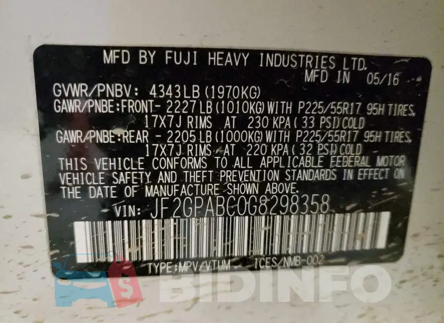 JF2GPABC0G8298358 Photo# 10