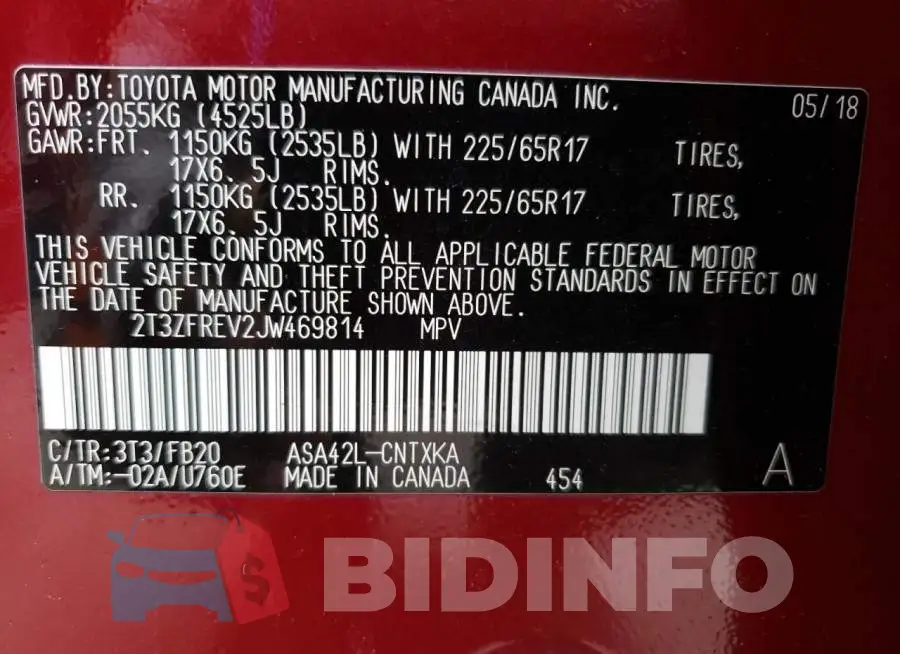 2T3ZFREV2JW469814 Photo# 13