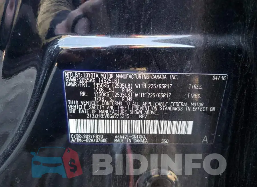2T3ZFREV6GW275215 Photo# 13