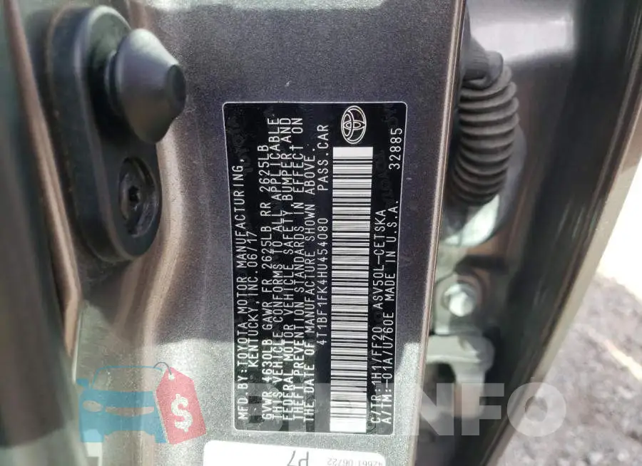 4T1BF1FK4HU454080 Photo# 10