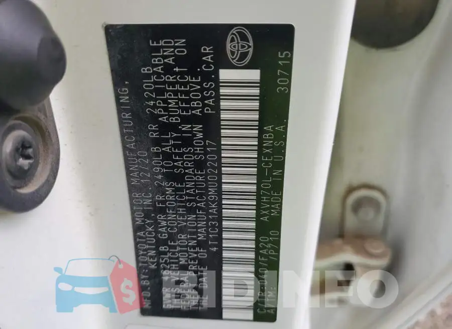 4T1C31AK9MU022017 Photo# 12