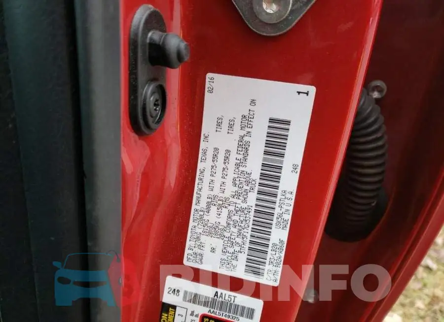 5TFHY5F17GX537491 Photo# 12