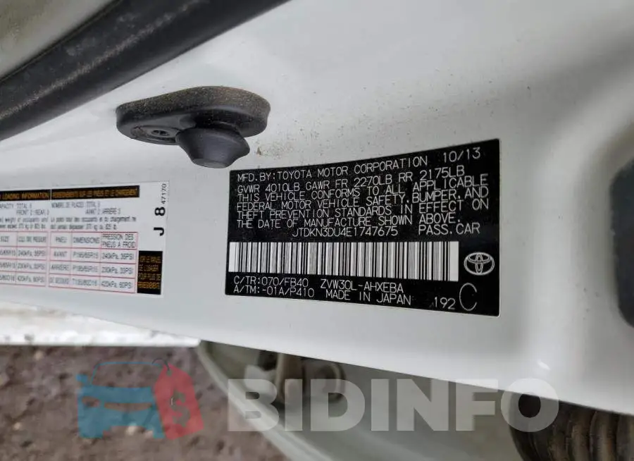 JTDKN3DU4E1747675 Photo# 12