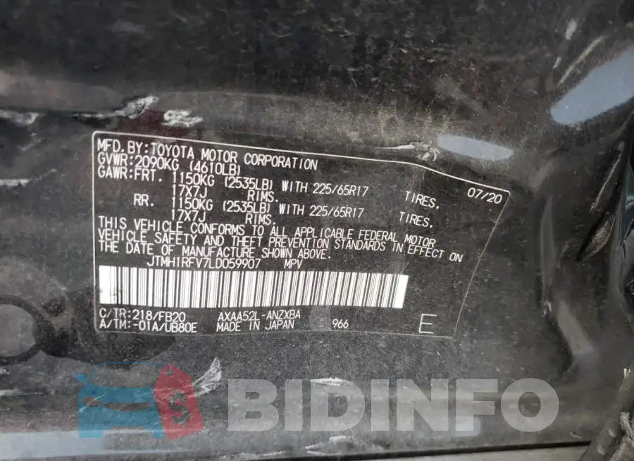 JTMH1RFV7LD059907 Photo# 10