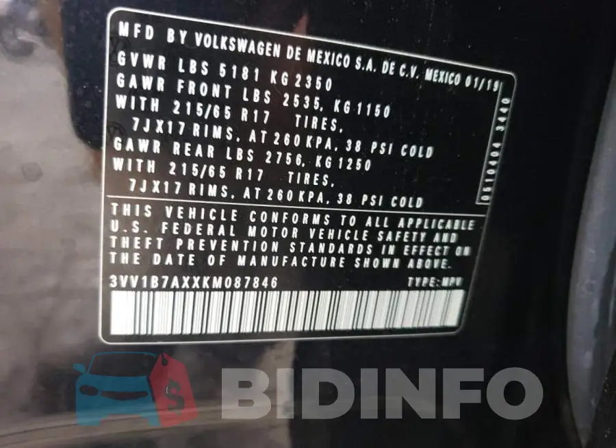3VV1B7AXXKM087846 Photo# 10