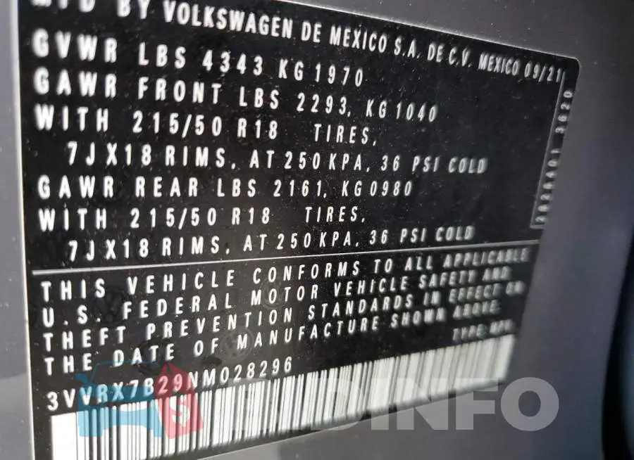 3VVRX7B29NM028296 Photo# 13