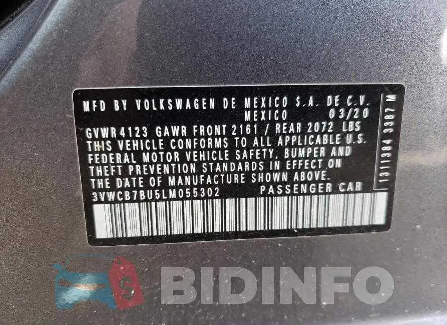 3VWCB7BU5LM055302 Photo# 12