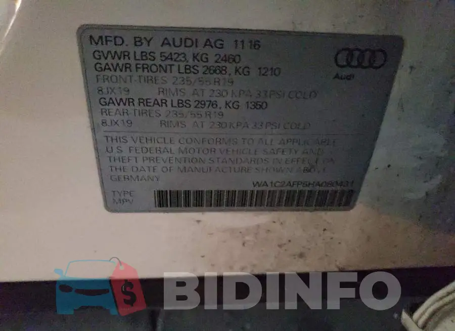WA1C2AFP5HA080431 Photo# 13