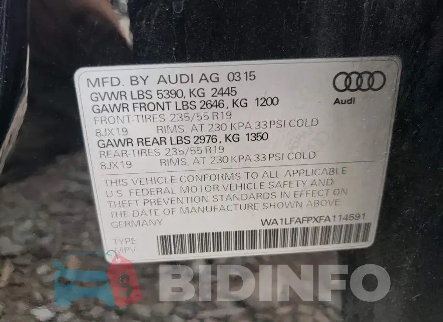 WA1LFAFPXFA114591 Photo# 10