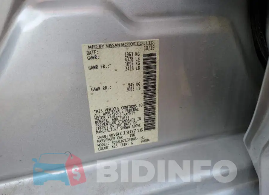 1N4BL4BV6LC190718 Photo# 13