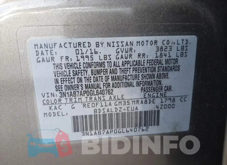 3N1AB7AP0GL640762 Photo# 13