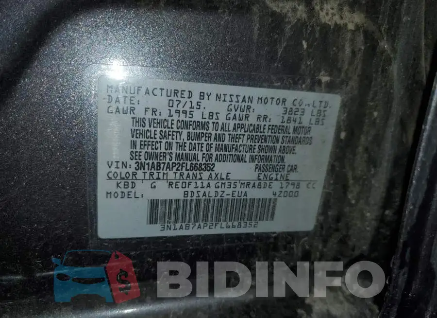 3N1AB7AP2FL668352 Photo# 10