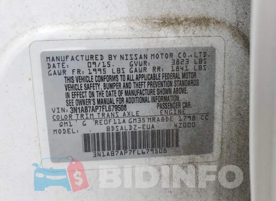 3N1AB7AP7FL679508 Photo# 12