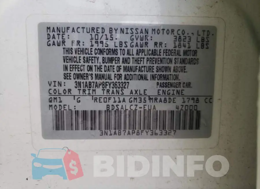 3N1AB7AP8FY363327 Photo# 10