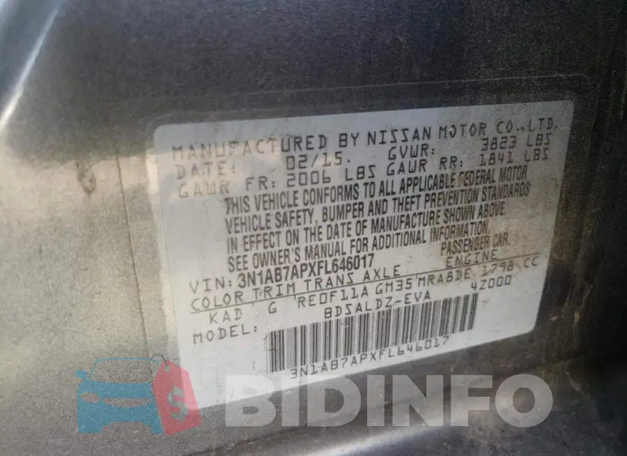 3N1AB7APXFL646017 Photo# 12