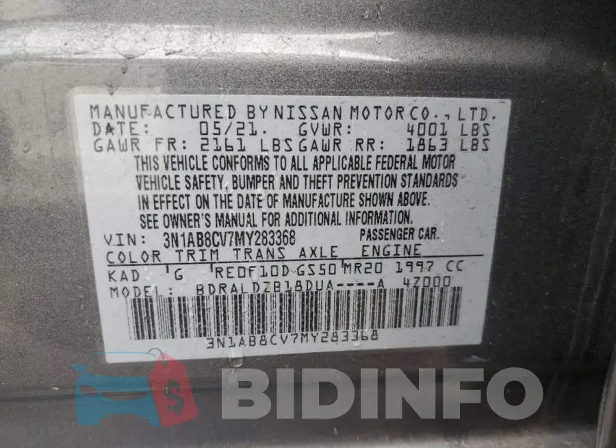 3N1AB8CV7MY283368 Photo# 13