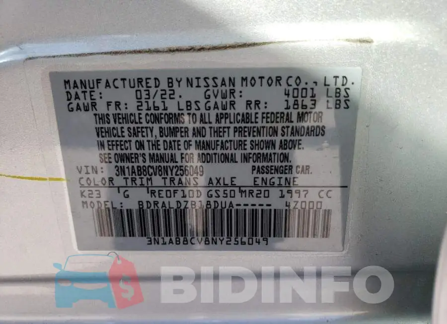 3N1AB8CV8NY256049 Photo# 13