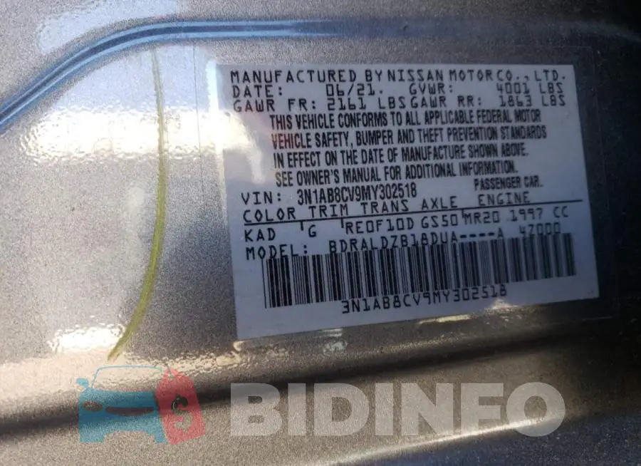 3N1AB8CV9MY302518 Photo# 12
