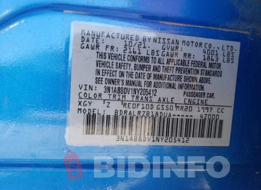 3N1AB8DV1NY205412 Photo# 13
