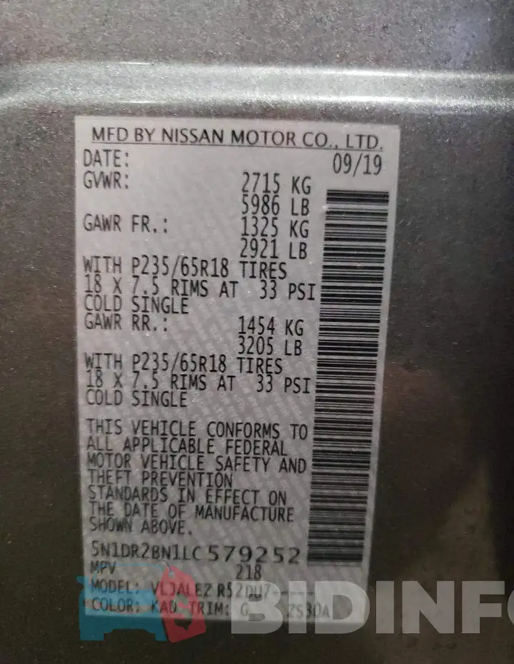 5N1DR2BN1LC579252 Photo# 14
