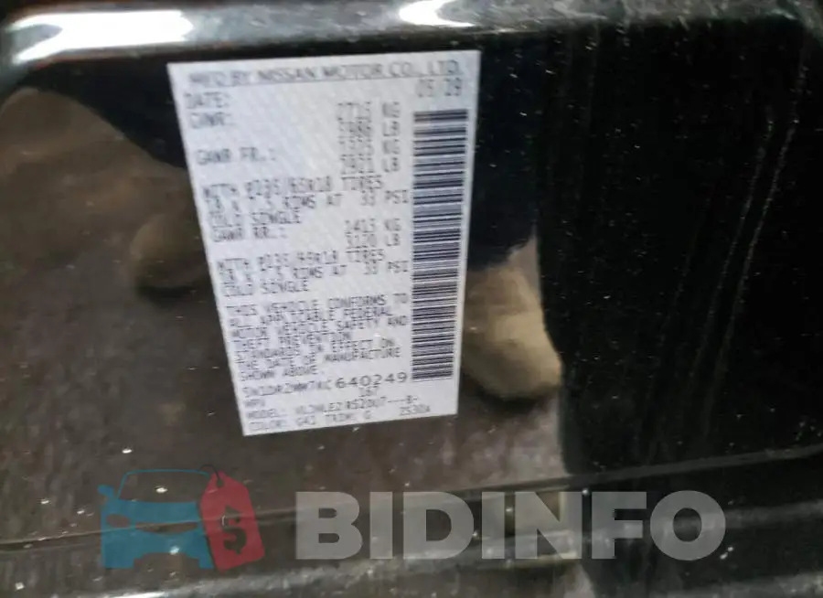 5N1DR2MM7KC640249 Photo# 13