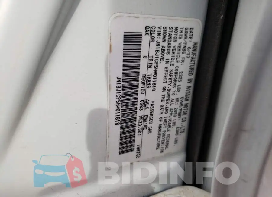 JN1BJ1CP5HW011818 Photo# 14