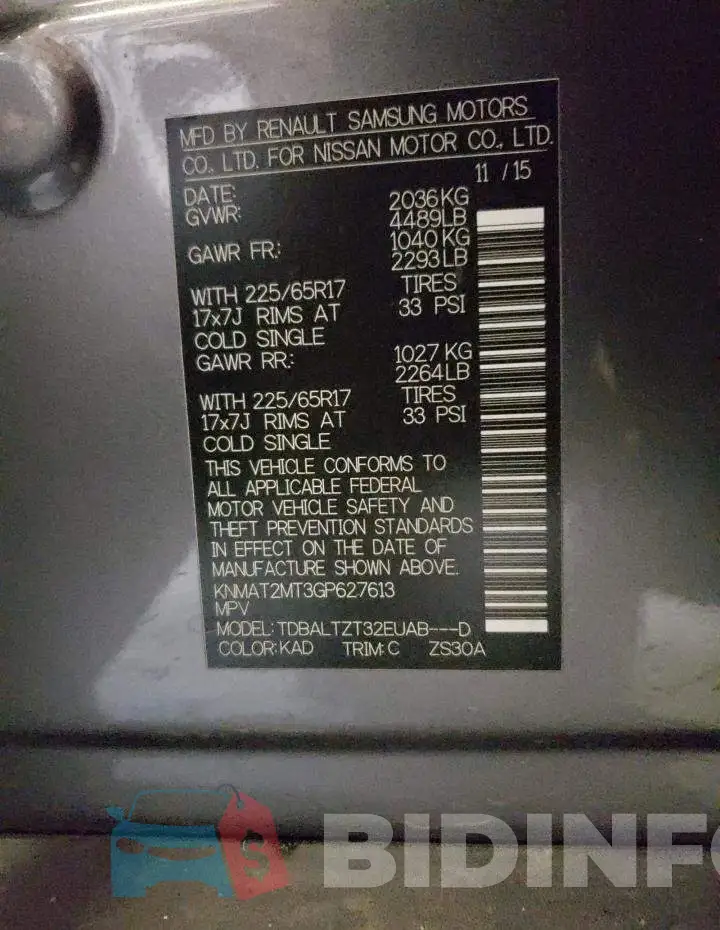 KNMAT2MT3GP627613 Photo# 12