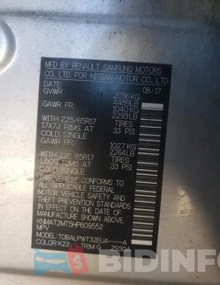 KNMAT2MT5HP609552 Photo# 13