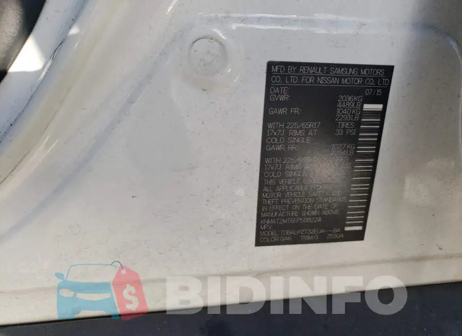 KNMAT2MT6FP588224 Photo# 10