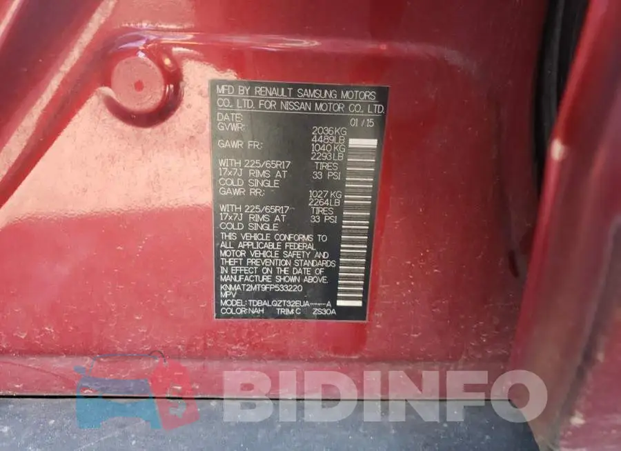 KNMAT2MT9FP533220 Photo# 13
