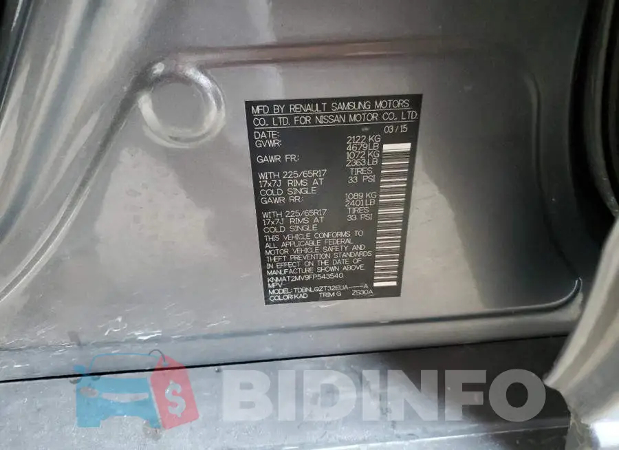KNMAT2MV9FP543540 Photo# 10