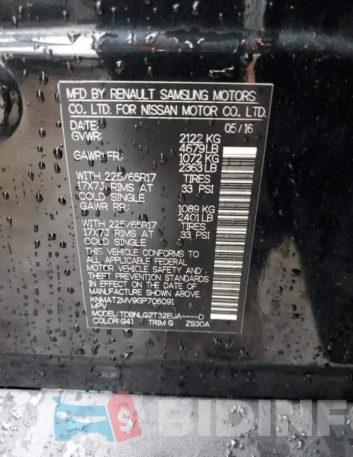 KNMAT2MV9GP706091 Photo# 13