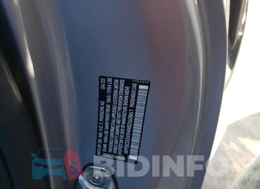 WP0CD2A94NS260861 Photo# 10