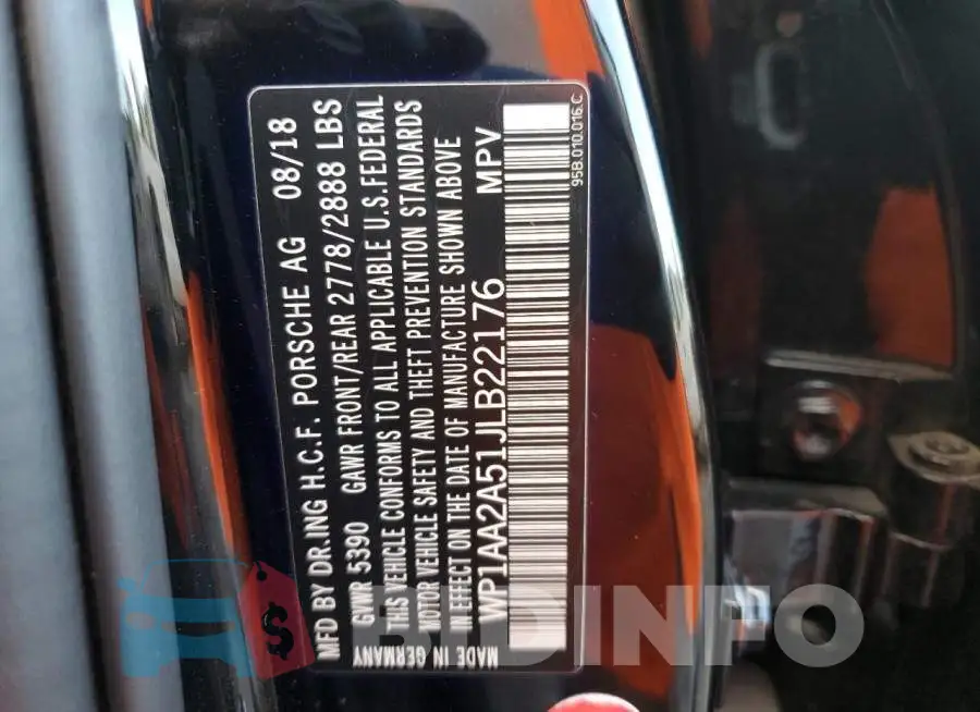 WP1AA2A51JLB22176 Photo# 13
