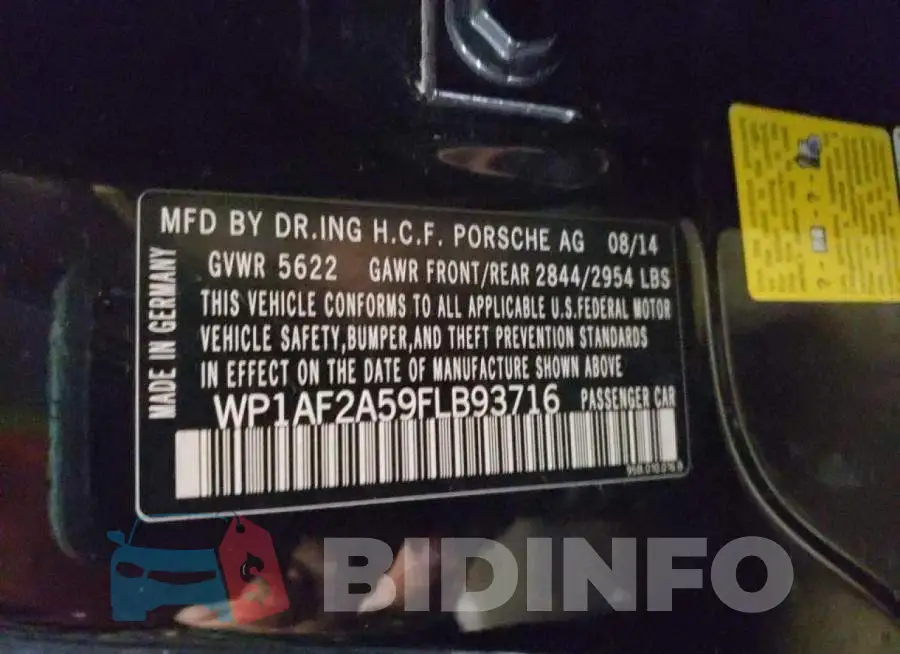 WP1AF2A59FLB93716 Photo# 13