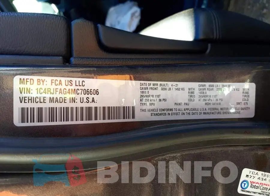 1C4RJFAG4MC706606 Photo# 13
