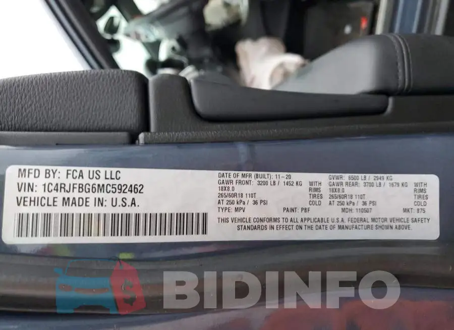 1C4RJFBG6MC592462 Photo# 14